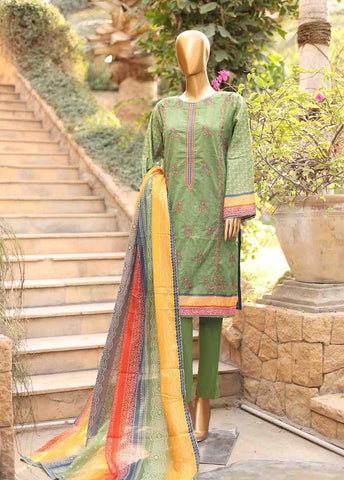 Bin Saeed Fabric - SMEMB-0679- 3 Piece Embroidered Stitched Suit