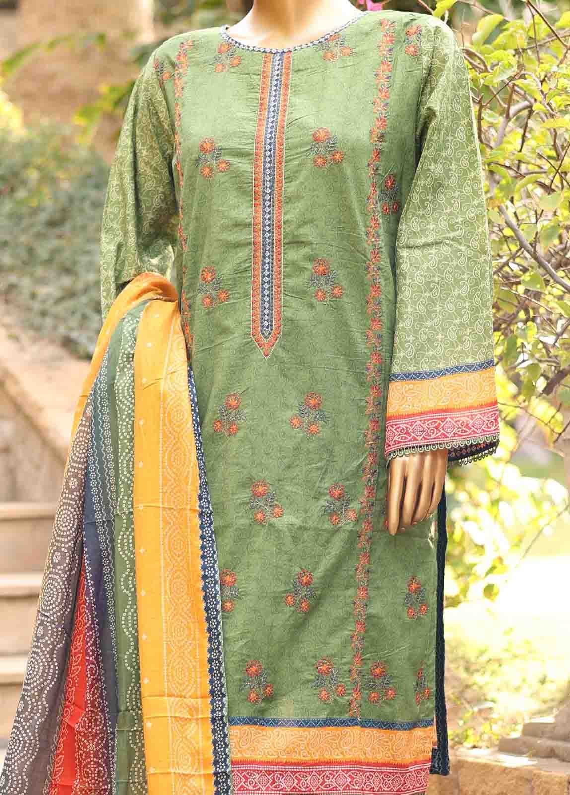 Bin Saeed Fabric - SMEMB-0679- 3 Piece Embroidered Stitched Suit
