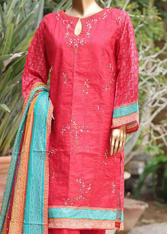 Bin Saeed Fabric - SMEMB-0680- 3 Piece Embroidered Stitched Suit