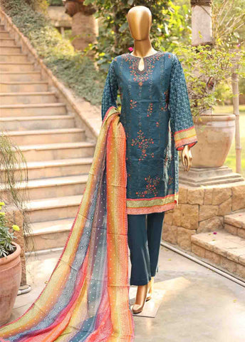 Bin Saeed Fabric - SMEMB-0681- 3 Piece Embroidered Stitched Suit