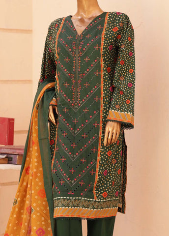 Bin Saeed Fabric - SMEMB-097- 3 Piece Embroidered Stitched Suit