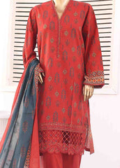SMEMB-099- 3 Piece Embroidered Stitched Suit
