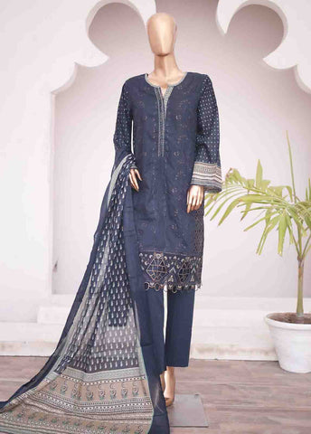 Bin Saeed Fabric - SMEMB-09 A- 3 Piece Embroidered Stitched Suit
