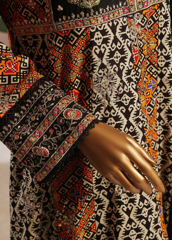 Bin Saeed Fabric - SMFR-030-3 Piece Lawn Embroidered Frock Style Suit