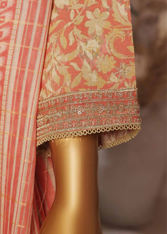 Bin Saeed Fabric - SMFR-039-3 Piece Lawn Embroidered Frock Style Suit