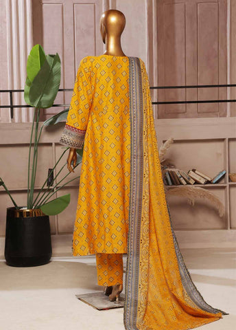 SMFR-793-3 Piece Lawn Embroidered Frock Style Suit