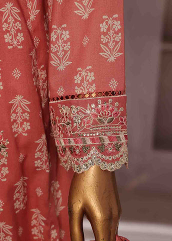 Bin Saeed Fabric - SMFR-0803-3 Piece Lawn Embroidered Frock Style Suit