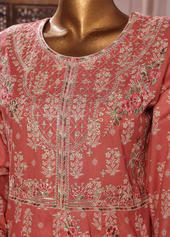 Bin Saeed Fabric - SMFR-0803-3 Piece Lawn Embroidered Frock Style Suit