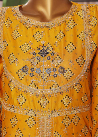 Bin Saeed Fabric - SMFR-793-3 Piece Lawn Embroidered Frock Style Suit