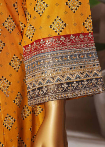 Bin Saeed Fabric - SMFR-793-3 Piece Lawn Embroidered Frock Style Suit