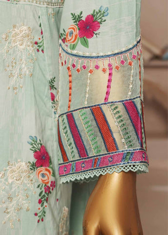 Bin Saeed Fabric - SMFR-799-3 Piece Lawn Embroidered Frock Style Suit