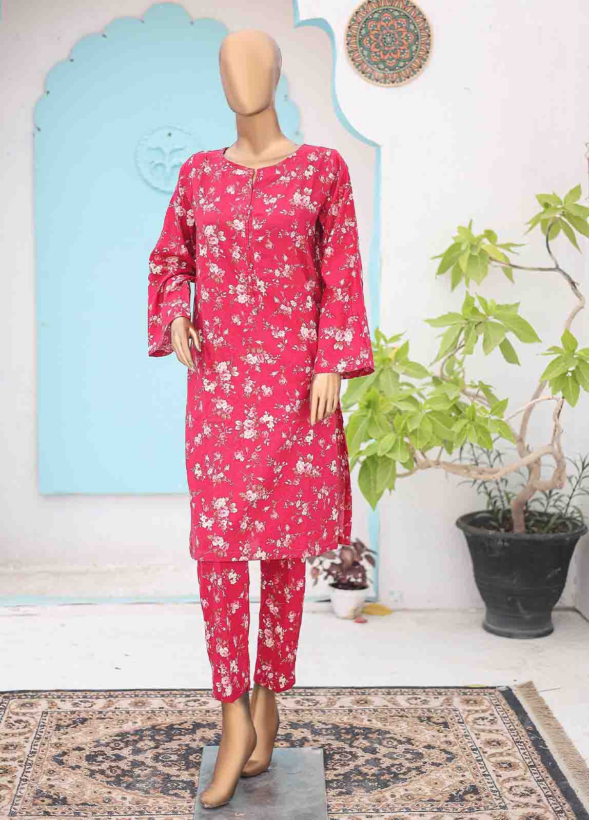 Bin Saeed Fabric - SMK-0119- 2 Piece Printed Stitched Co-ords