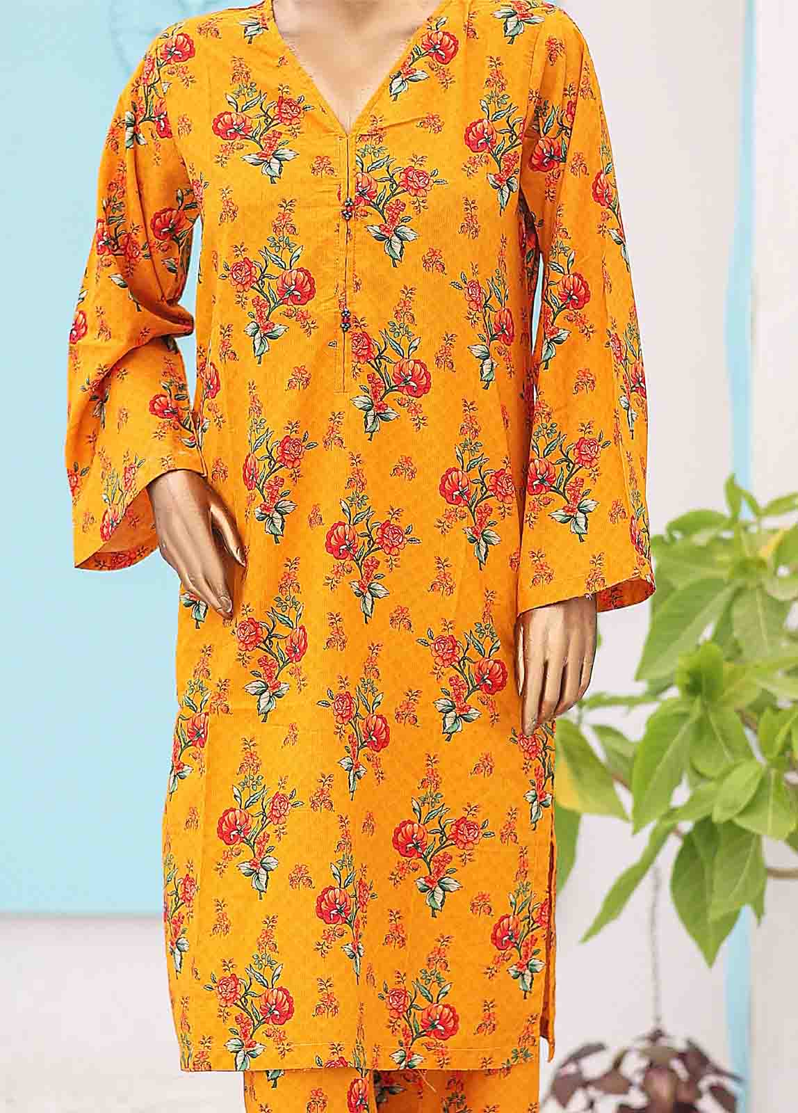 Bin Saeed Fabric - SMK-0120- 2 Piece Printed Stitched Co-ords