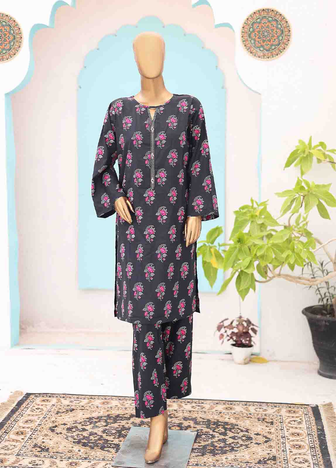 Bin Saeed Fabric - SMK-0125- 2 Piece Printed Stitched Co-ords
