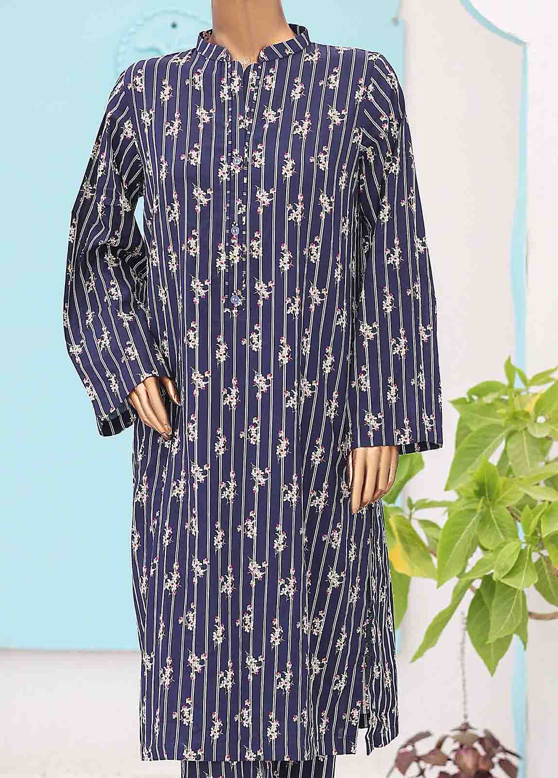 Bin Saeed Fabric - SMK-018- 2 Piece Printed Stitched Co-ords
