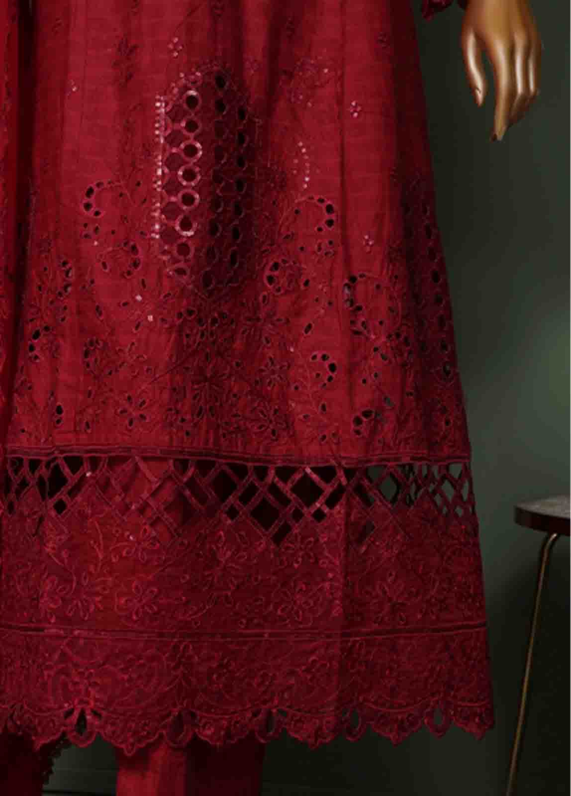 Bin Saeed Fabric - SMK-FR-0102 A- 3 Piece Luxurry Cotton Frock Style Suit