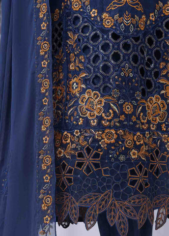 Bin Saeed Fabric - SMK-FR-0103 A- 3 Piece Luxury Frock Style Suit