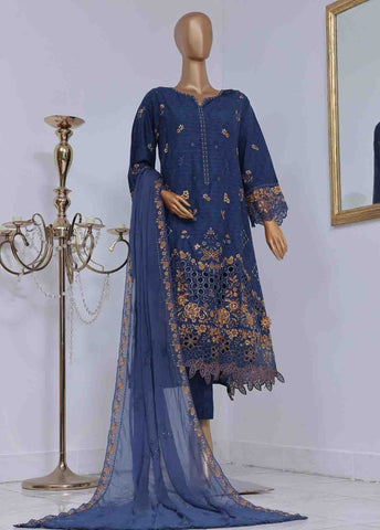 Bin Saeed Fabric - SMK-FR-0103 A- 3 Piece Luxury Frock Style Suit