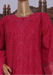 SMK-FR-0104 A- 3 Piece Luxurry Cotton Frock Style Suit