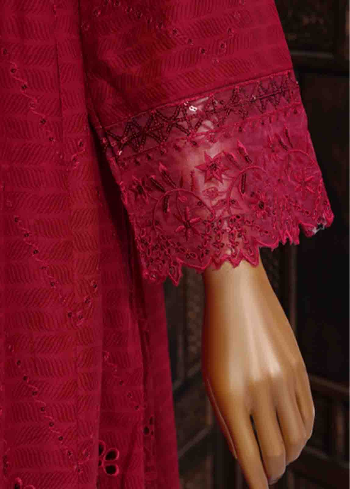 Bin Saeed Fabric - SMK-FR-0104 A- 3 Piece Luxury Frock Style Suit