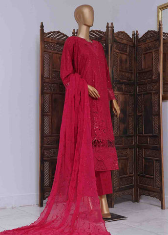 Bin Saeed Fabric - SMK-FR-0104 A- 3 Piece Luxury Frock Style Suit