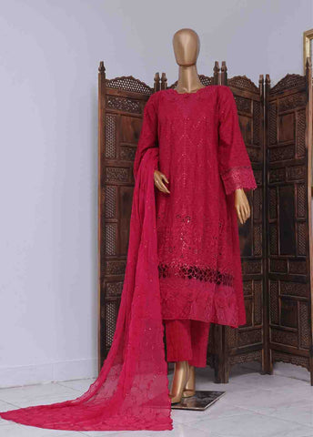 Bin Saeed Fabric - SMK-FR-0104 A- 3 Piece Luxury Frock Style Suit