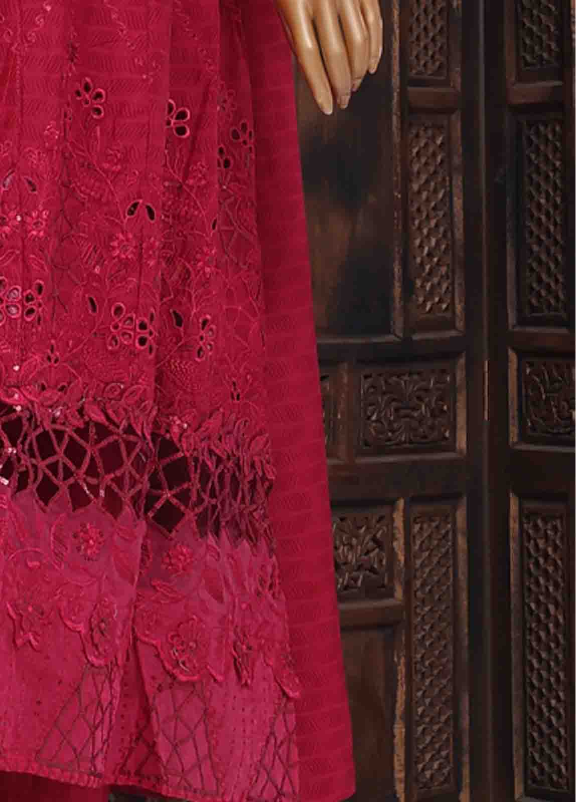 Bin Saeed Fabric - SMK-FR-0104 A- 3 Piece Luxury Frock Style Suit