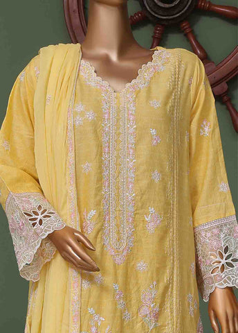 Bin Saeed Fabric - SMK-FR-0105 A- 3 Piece Luxury Frock Style Suit