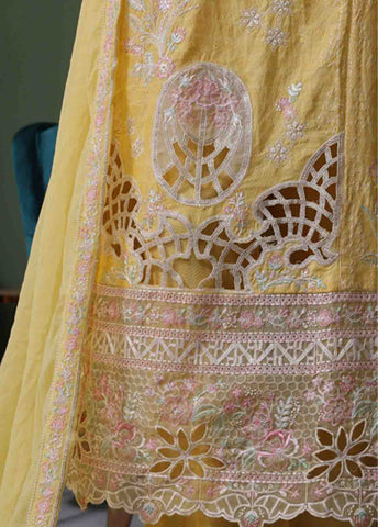 Bin Saeed Fabric - SMK-FR-0105 A- 3 Piece Luxury Frock Style Suit