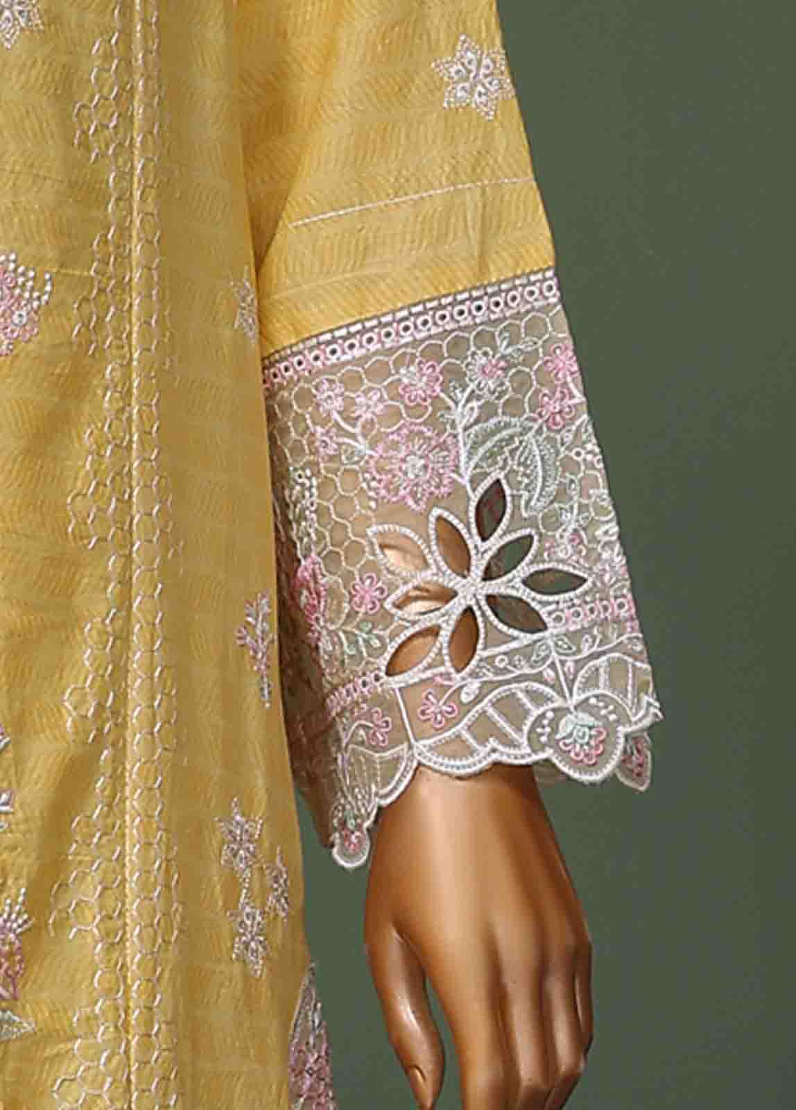 Bin Saeed Fabric - SMK-FR-0105 A- 3 Piece Luxury Frock Style Suit