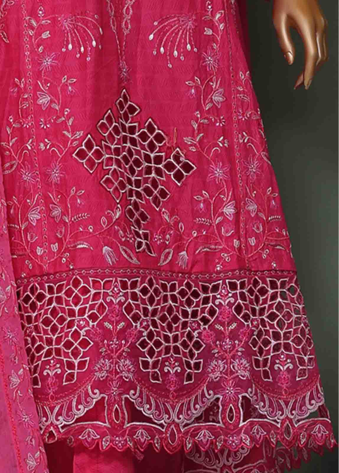 Bin Saeed Fabric - SMK-FR-0106 A- 3 Piece Luxury Frock Style Suit