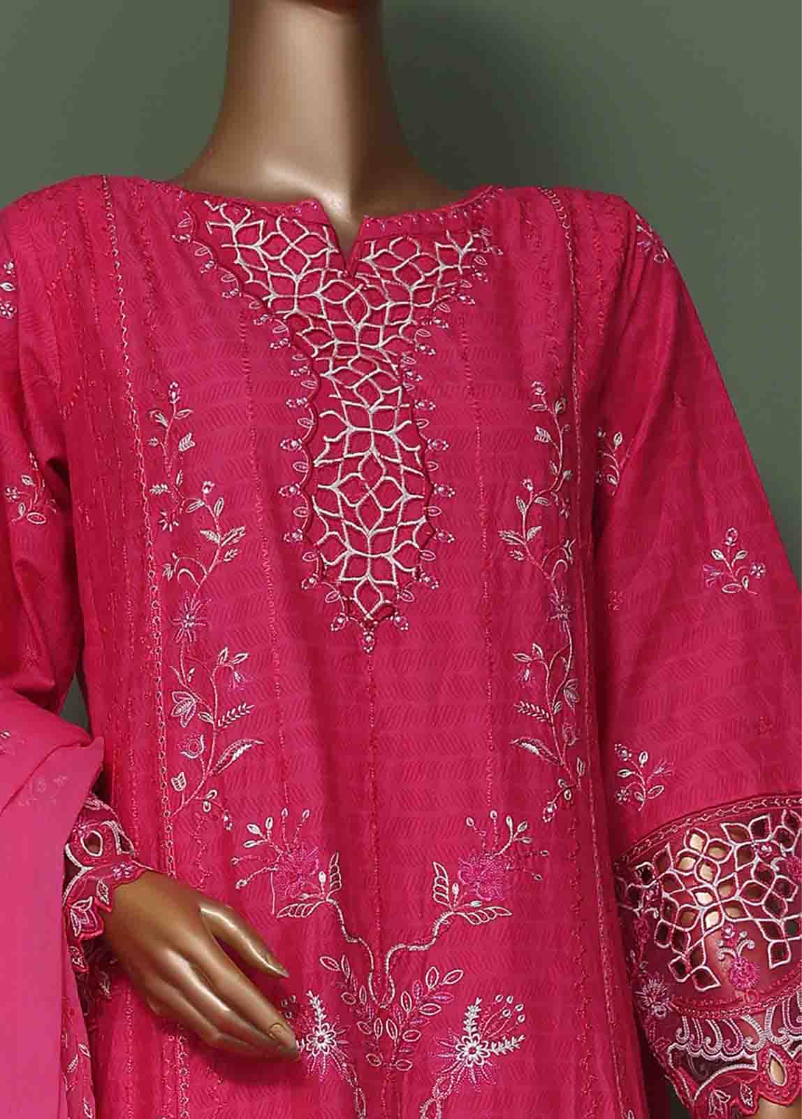 Bin Saeed Fabric - SMK-FR-0106 A- 3 Piece Luxury Frock Style Suit