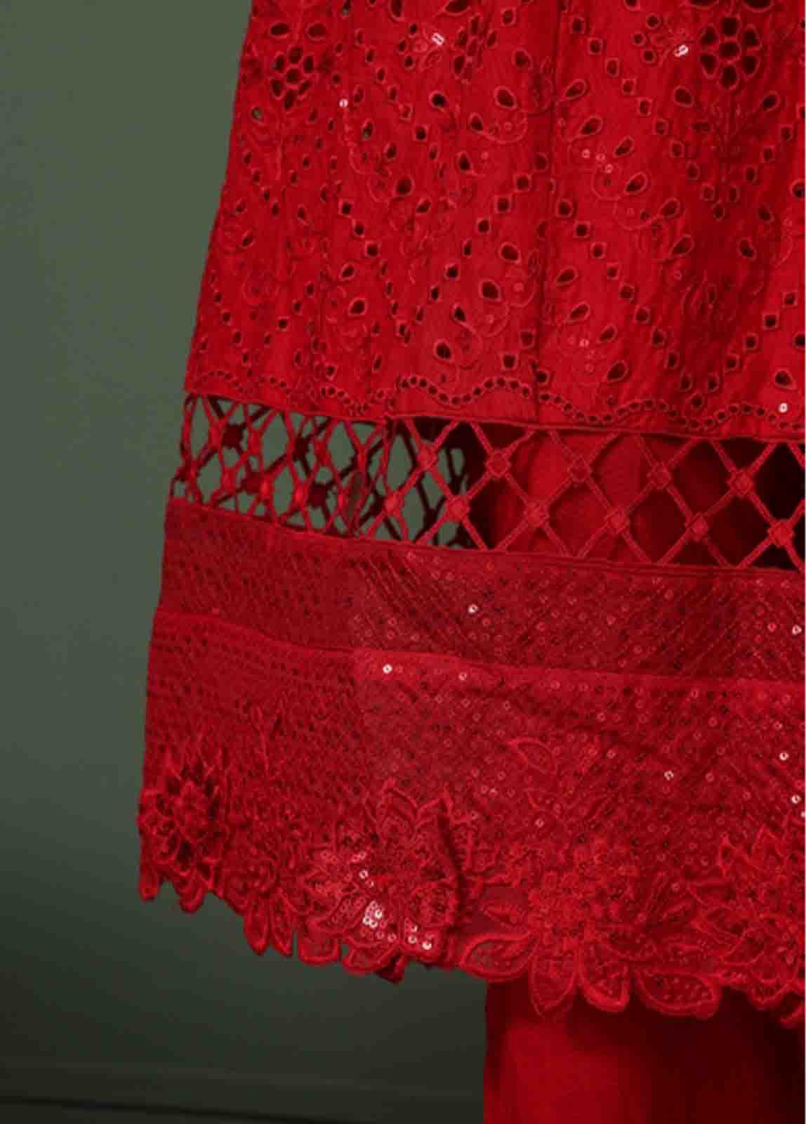 Bin Saeed Fabric - SMK-FR-0107 A- 3 Piece Luxury Frock Style Suit