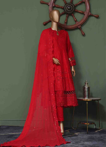 Bin Saeed Fabric - SMK-FR-0107 A- 3 Piece Luxury Frock Style Suit