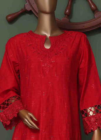 Bin Saeed Fabric - SMK-FR-0107 A- 3 Piece Luxury Frock Style Suit