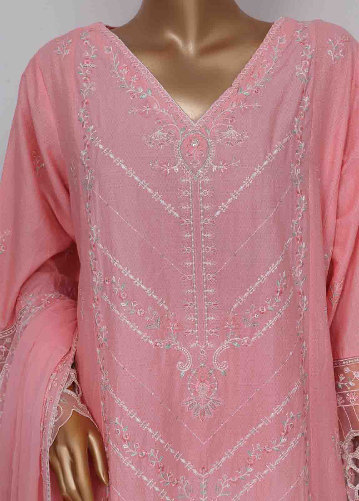 Bin Saeed Fabric - SMK-FR-0108 A- 3 Piece Luxury Frock Style Suit