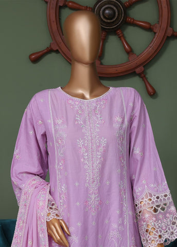 Bin Saeed Fabric - SMK-FR-0109 A- 3 Piece Luxury Frock Style Suit