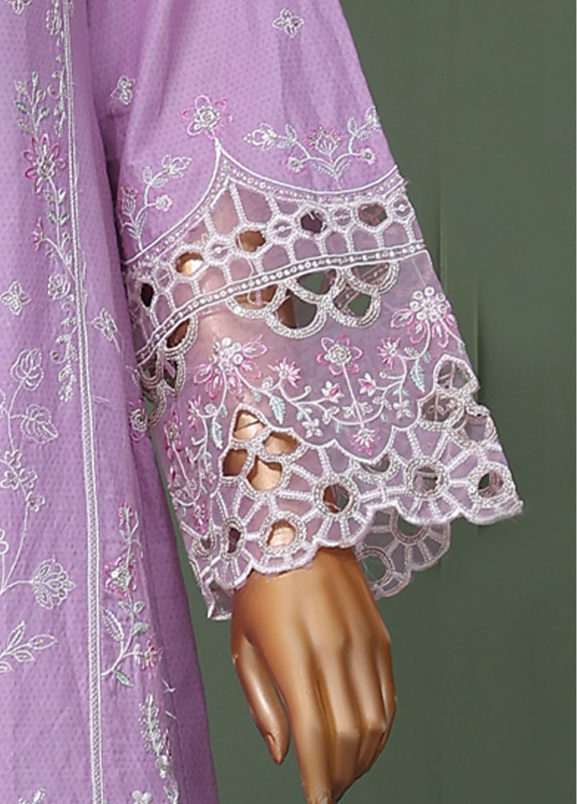 Bin Saeed Fabric - SMK-FR-0109 A- 3 Piece Luxury Frock Style Suit