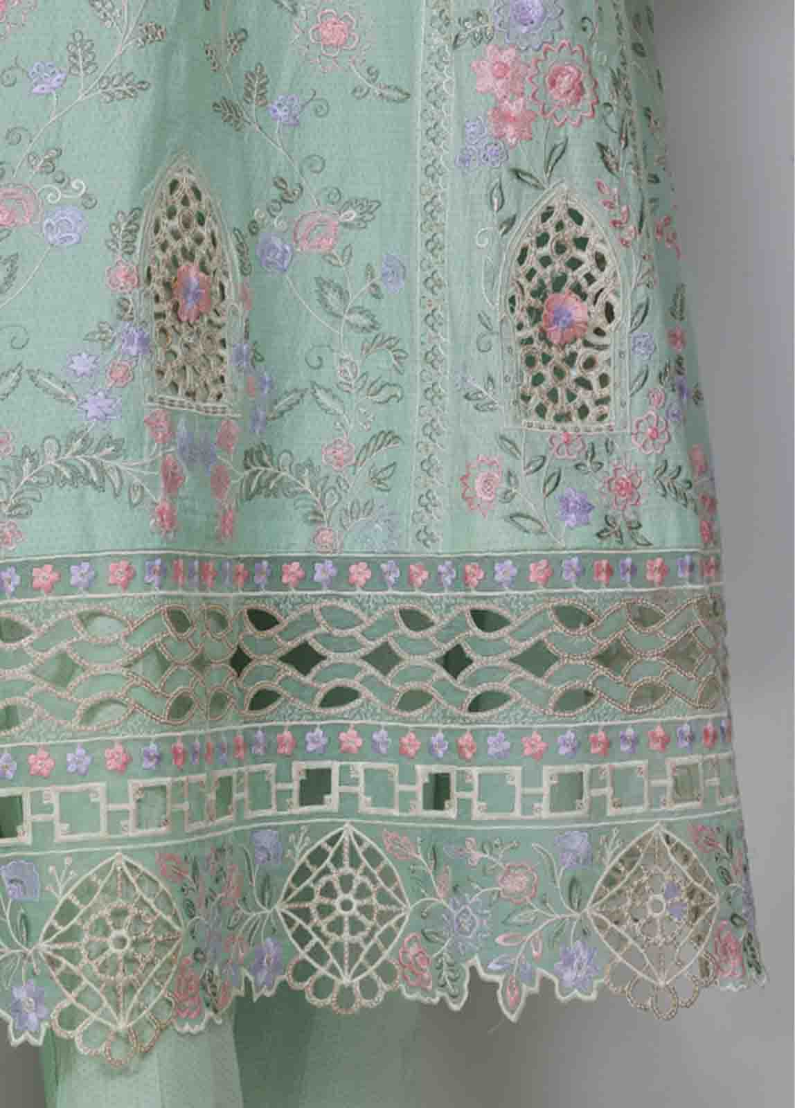 Bin Saeed Fabric - SMK-FR-0113 A- 3 Piece Luxury Frock Style Suit