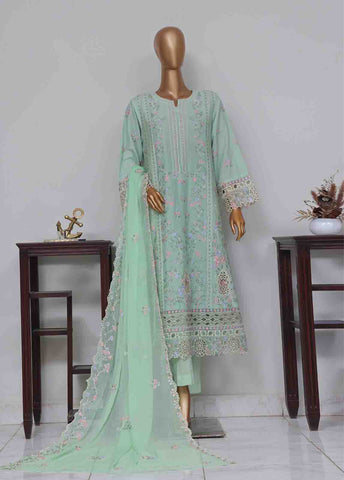 Bin Saeed Fabric - SMK-FR-0113 A- 3 Piece Luxury Frock Style Suit