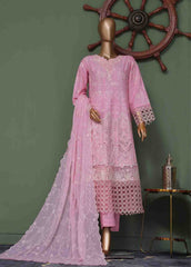 SMK-FR-0114 A- 3 Piece Luxurry Cotton Frock Style Suit