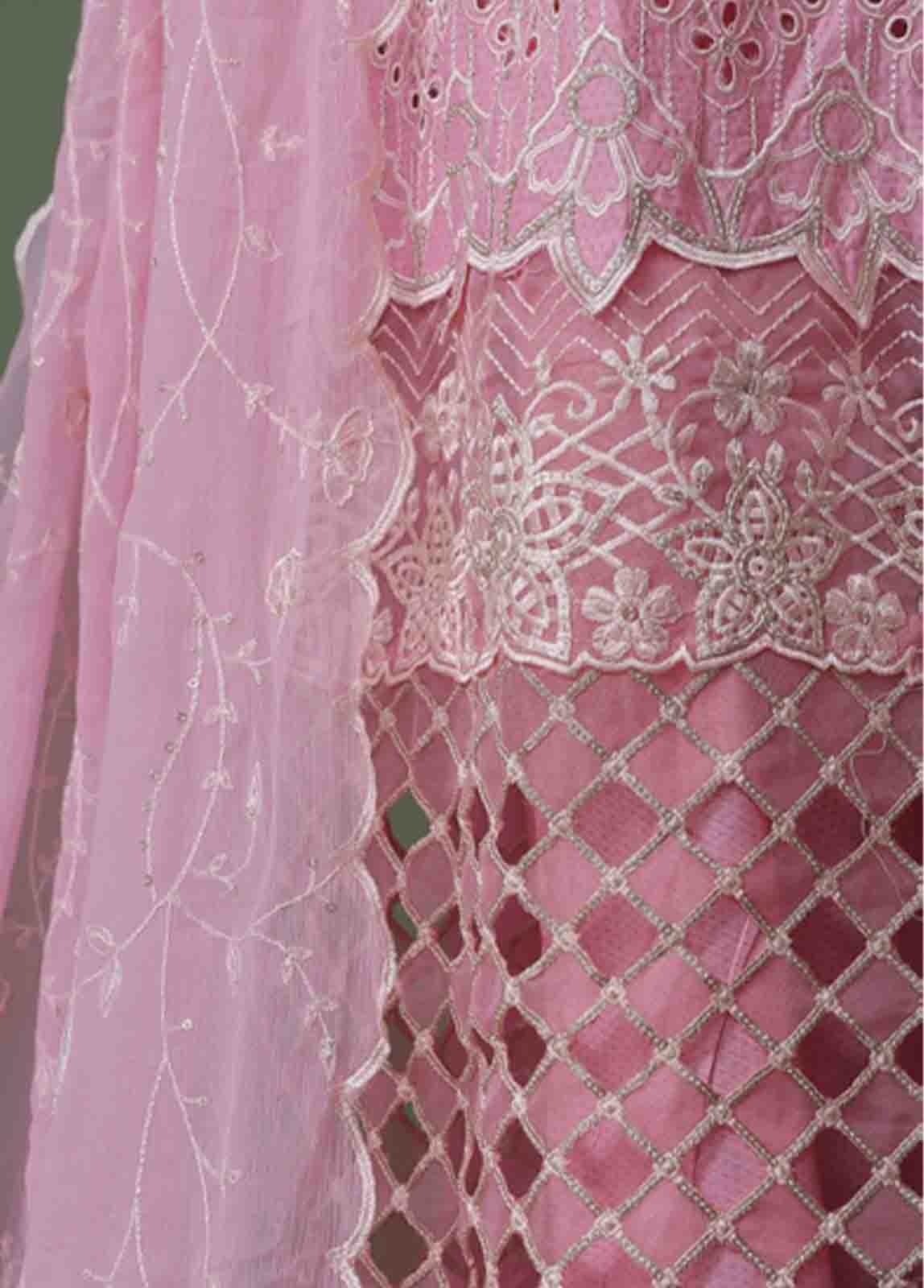 Bin Saeed Fabric - SMK-FR-0114 A- 3 Piece Luxury Frock Style Suit
