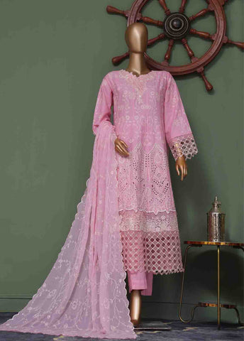 Bin Saeed Fabric - SMK-FR-0114 A- 3 Piece Luxury Frock Style Suit