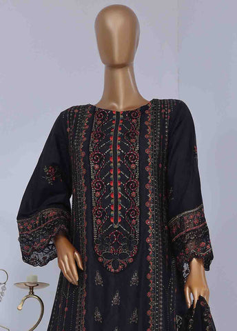 Bin Saeed Fabric - SMK-FR-0121 A- 3 Piece Luxury Frock Style Suit