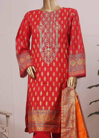 Bin Saeed Fabric - SMLE-0010-3 Piece Cotton Embroidered