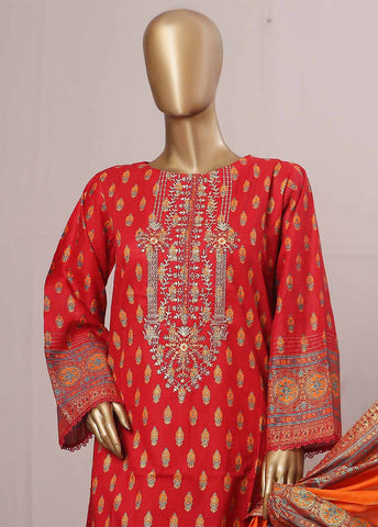 Bin Saeed Fabric - SMLE-0010-3 Piece Cotton Embroidered