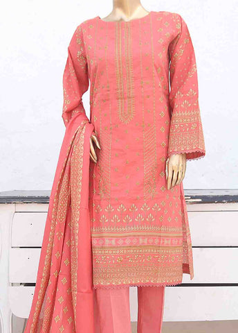 Bin Saeed Fabric - SMLE-005- 3 Piece Embroidered Stitched Suit