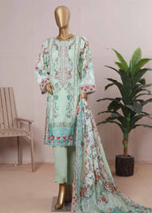 SMLE-0059- 3 Piece Embroidered Stitched Suit