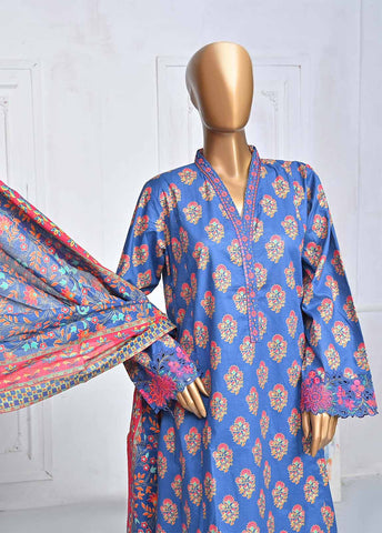 Bin Saeed Fabric - SMLE-0112-FR-3 Piece Embroidered Stitched Suit