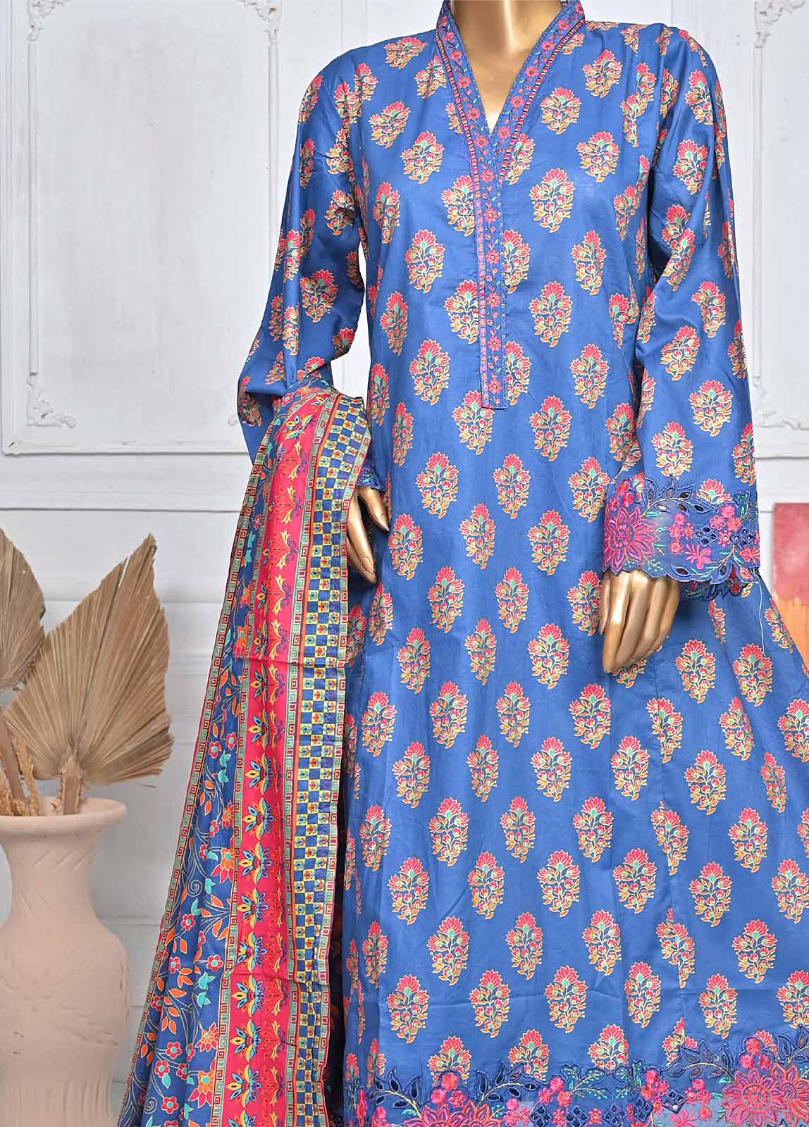 Bin Saeed Fabric - SMLE-0112-FR-3 Piece Embroidered Stitched Suit